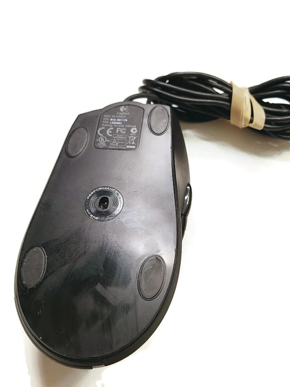 Logitech M500 USB Optical 7 Button Mouse Black Performance Laser M-U0007 WORKS